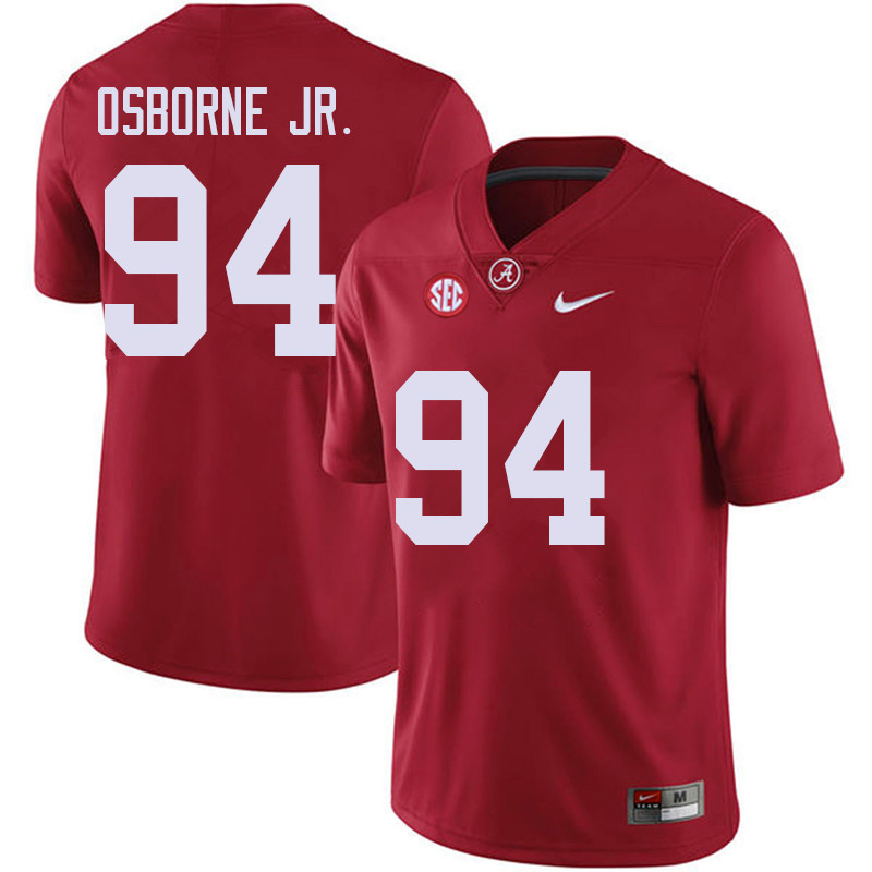 Alabama Crimson Tide Men's Mario Osborne Jr. #94 Red NCAA Nike Authentic Stitched 2018 College Football Jersey DV16F28IL